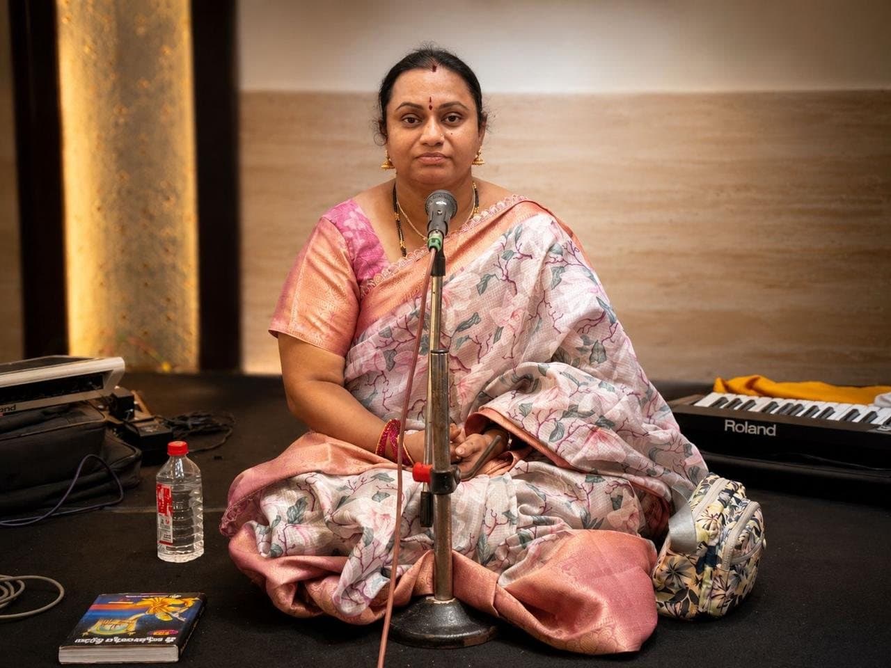 Guru at the harmonium